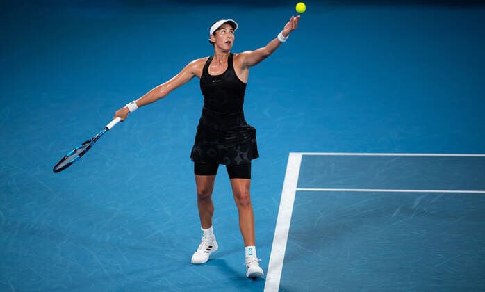 January 13, 2022, SYDNAY, AUSTRALIA: Garbine Muguruza of Spain in action during the quarter-final of the 2022 Sydney Tennis Classic WTA, Tennis Damen 500 tennis tournament against Daria Kasatkina of Russia SYDNAY AUSTRALIA - ZUMAa181 20220113_zaa_a181_155 Copyright: xRobxPrangex