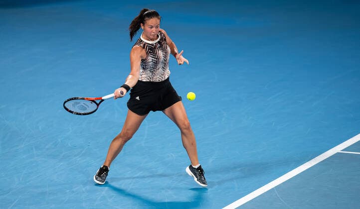 January 13, 2022, SYDNAY, AUSTRALIA: Daria Kasatkina of Russia in action during the quarter-final of the 2022 Sydney Tennis Classic WTA, Tennis Damen 500 tennis tournament against Garbine Muguruza of Spain SYDNAY AUSTRALIA - ZUMAa181 20220113_zaa_a181_162 Copyright: xRobxPrangex