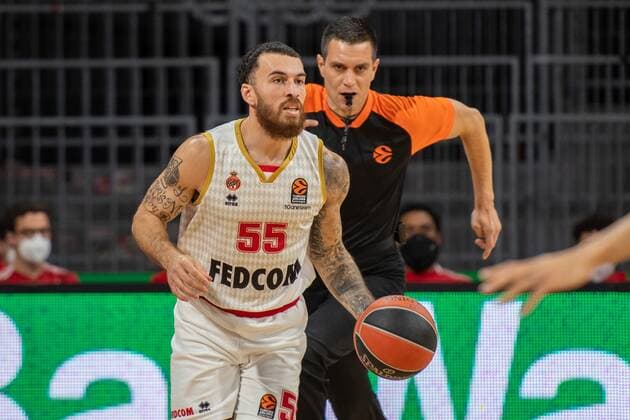 Mike James 55 AS Monaco Basket , FC Bayern Basketball vs AS Monaco Basket, Euroleague, 13 01 2022 Munich Bavaria Germany Copyright: xkolbert-press UlrichxGamelx