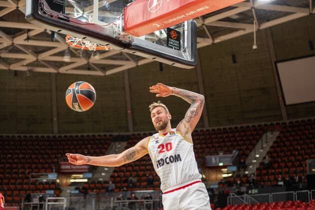 Donatas Motiejunas 20 AS Monaco Basket , FC Bayern Basketball vs AS Monaco Basket, Euroleague, 13 01 2022 Munich Bavaria Germany Copyright: xkolbert-press UlrichxGamelx