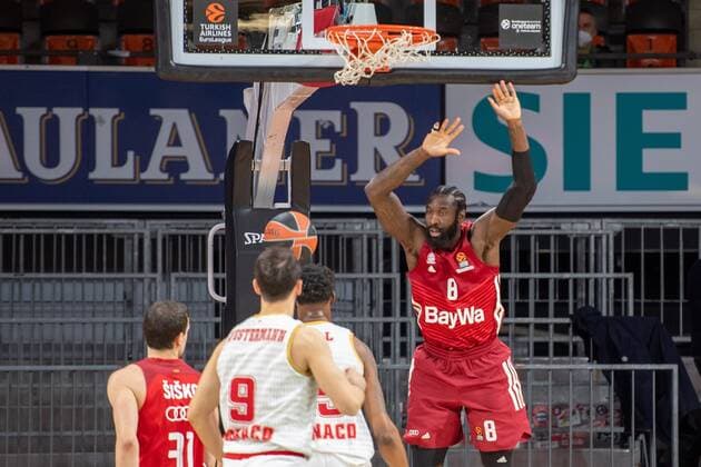 Othello Hunter 8 FC Bayern , FC Bayern Basketball vs AS Monaco Basket, Euroleague, 13 01 2022 Munich Bavaria Germany Copyright: xkolbert-press UlrichxGamelx
