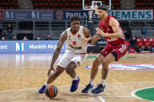 Dwayne Bacon 8 AS Monaco Basket , Nick Weiler Babb 0 FC Bayern , FC Bayern Basketball vs AS Monaco Basket, Euroleague, 13 01 2022 Muenchen Bayern Germany Copyright: xkolbert-press UlrichxGamelx