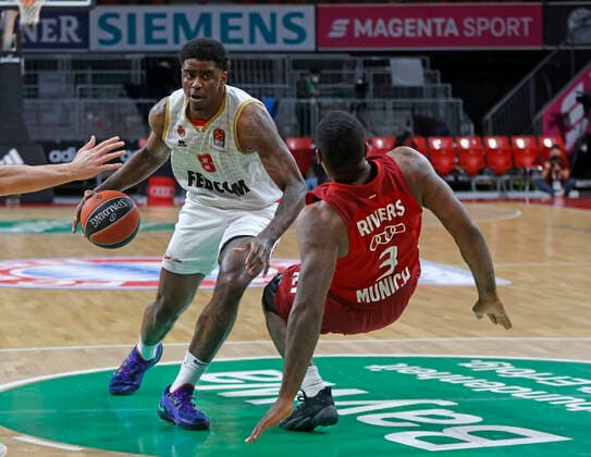 13 01 2022, Euroleague, FC Bayern Basketball vs AS Monaco, Basketball , Sport, in the picture BACON, DWAYNE AS Monaco vs Rivers K C FCB Basketball