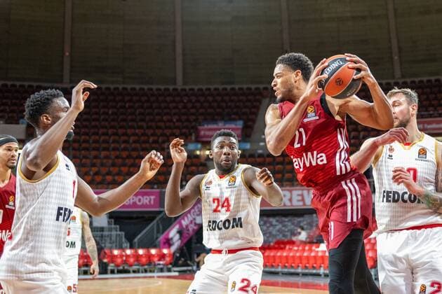 Yakuba Ouattara 24 AS Monaco Basket , Augustine Rubit 21 FC Bayern , FC Bayern Basketball vs AS Monaco Basket, Euroleague, 13 01 2022 Muenchen Bayern Germany Copyright: xkolbert-press UlrichxGamelx