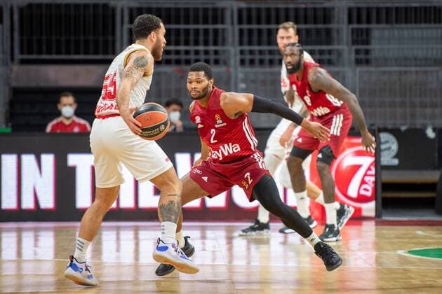 Mike James 55 AS Monaco Basket , Corey Walden 2 FC Bayern , FC Bayern Basketball vs AS Monaco Basket, Euroleague, 13 01 2022 Muenchen Bayern Germany Copyright: xkolbert-press UlrichxGamelx