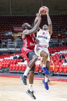 Othello Hunter 8 FC Bayern , Dwayne Bacon 8 AS Monaco Basket , FC Bayern Basketball vs AS Monaco Basket, Euroleague, 13 01 2022 Muenchen Bayern Germany Copyright: xkolbert-press UlrichxGamelx