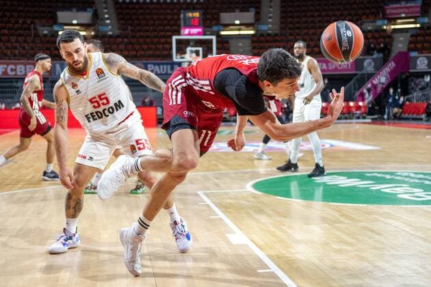 Mike James 55 AS Monaco Basket , Vladimir Lucic 11 FC Bayern , FC Bayern Basketball vs AS Monaco Basket, Euroleague, 13 01 2022 Muenchen Bayern Germany Copyright: xkolbert-press UlrichxGamelx