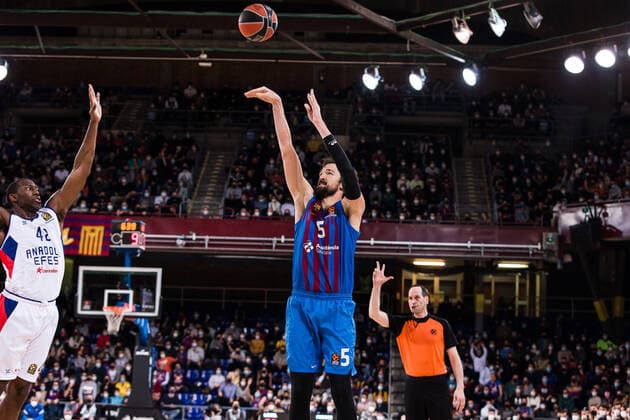 January 13, 2022, Barcelona, Barcelona, Spain: Serta Sanli of FC Barcelona, Barca in action during the Turkish Airlines EuroLeague match between FC Barcelona and Anadolu Efes Istanbul at Palau Blaugrana on January 13, 2022 in Barcelona, Spain. Barcelona Spain - ZUMAa181 20220113_zaa_a181_260 Copyright: xJavierxBorregox