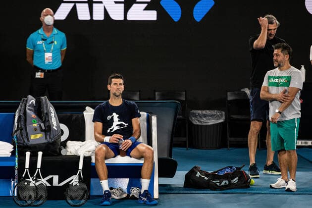 Tennis, Australian Open, Novak Djokovic training