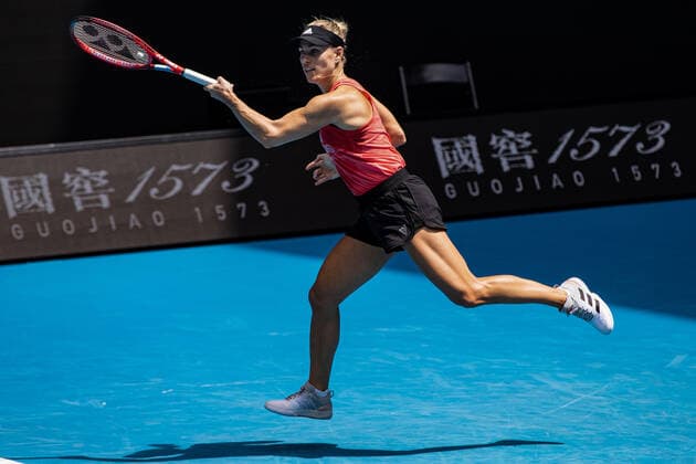 TENNIS AUSTRALIAN OPEN PRACTICE SESSIONS, Angelique Kerber of Germany in action during a practice session ahead of the Australian Open at Melbourne Park in Melbourne, Friday, January 14, 2022. ( NO ARCHIVING, EDITORIAL USE ONLY, NO USE IN BOOKS WITHOUT CONSENT MELBOURNE VIC AUSTRALIA  Copyright: xDIEGOxFEDELEx 20220114001613261129