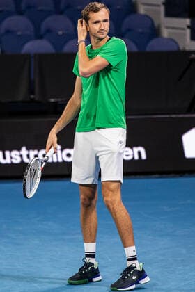 TENNIS AUSTRALIAN OPEN PRACTICE SESSIONS, Daniil Medvedev of Russia during a practice session ahead of the Australian Open at Melbourne Park in Melbourne, Friday, January 14, 2022. ( NO ARCHIVING, EDITORIAL USE ONLY, NO USE IN BOOKS WITHOUT CONSENT MELBOURNE VIC AUSTRALIA  Copyright: xDIEGOxFEDELEx 20220114001613264400