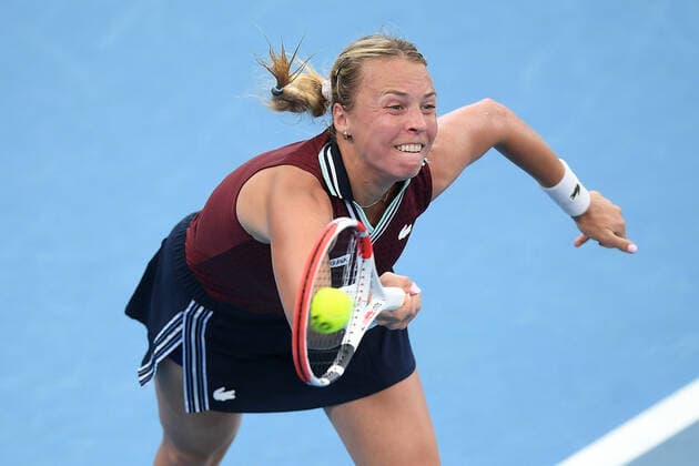 SYDNEY TENNIS CLASSIC, Anett Kontaveit of Estonia during her semi final match against Barbora Krejcikova of the Czech Republic on Day 5 of the Sydney Tennis Classic at Sydney Olympic Park in Sydney, Friday, January 14, 2022. ( NO ARCHIVING, EDITORIAL USE ONLY, NO USE IN BOOKS WITHOUT CONSENT SYDNEY NSW AUSTRALIA  Copyright: xDANxHIMBRECHTSx 20220114001613269111