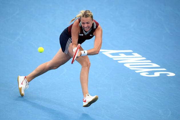 SYDNEY TENNIS CLASSIC, Anett Kontaveit of Estonia during her semi final match against Barbora Krejcikova of the Czech Republic on Day 5 of the Sydney Tennis Classic at Sydney Olympic Park in Sydney, Friday, January 14, 2022. ( NO ARCHIVING, EDITORIAL USE ONLY, NO USE IN BOOKS WITHOUT CONSENT SYDNEY NSW AUSTRALIA  Copyright: xDANxHIMBRECHTSx 20220114001613269270