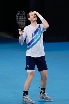 Andy Murray of Great Britain reacts against Reilly Opelka of USA during the MenÕs Semi Final at the Sydney Tennis Classic 2022 at Sydney Olympic Park Tennis Centre, Sydney, Australia on 14 January 2022. Copyright: xPeterxDovganx 30470621