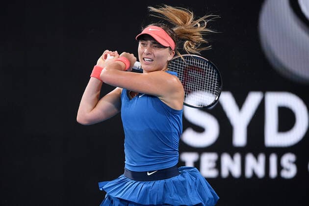 SYDNEY TENNIS CLASSIC, Paula Badosa of Spain during her semi final match against Daria Kasitkina of Russia on Day 5 of the Sydney Tennis Classic at Sydney Olympic Park in Sydney, Friday, January 14, 2022. ( NO ARCHIVING, EDITORIAL USE ONLY, NO USE IN BOOKS WITHOUT CONSENT SYDNEY NSW AUSTRALIA  Copyright: xDANxHIMBRECHTSx 20220114001613308887