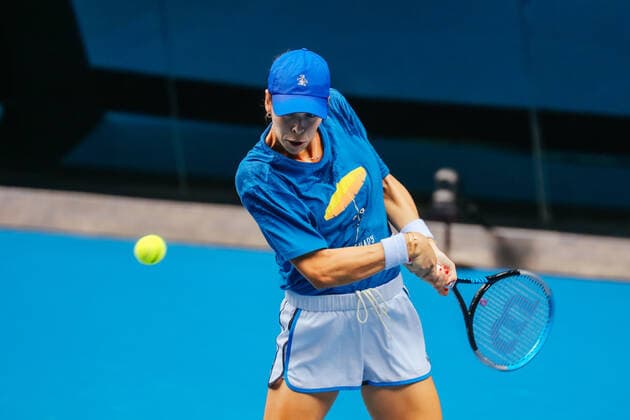 January 14, 2022: AJLA TOMLJANOVIC of Australia during a practice session ahead of the 2022 Australian Open at Melbourne Park on January 14, 2022 in Melbourne, Australia. - ZUMAp121 20220114_zsp_p121_039 Copyright: xChrisxPutnamx
