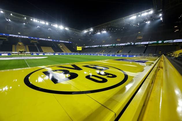 14 01 2022, football, season 2021 2022, 1 Bundesliga, 19 matchday, Borussia Dortmund SC Freiburg, The empty Signal Iduna Park photo Dennis Ewert RHR FOTO Dortmund Signal Iduna Park NRW Germany xRHR FOTO DEx