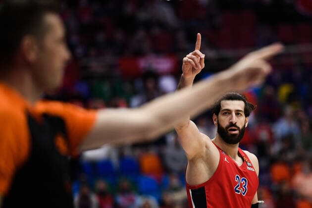 Russia Basketball Euroleague CSKA - ASVEL 6741735 14.01.2022 CSKA s Tornike Shengelia gestures during the Euroleague basketball match between CSKA Moscow and ASVEL Villeurbanne, in Moscow, Russia. Vladimir Astapkovich Sputnik Moscow Russia  Copyright: xVladimirxAstapkovichx