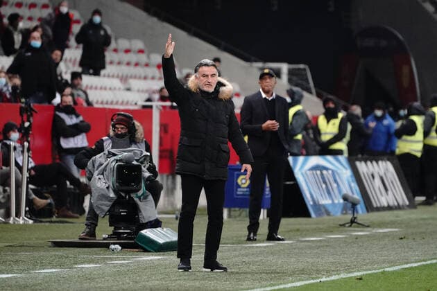 Christophe Galtier (entraineur de l OGC Nice) FOOTBALL : OGC Nice vs FC Nantes - Ligue 1 Uber Eats - Nice - 14 01 2021 NorbertScanella Panoramic 