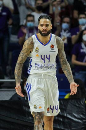 January 14, 2022, MADRID, MADRID, SPAIN: Jeffery Taylor of Real Madrid gestures during Turkish Airlines Euroleague basketball match between Real Madrid and Bitci Baskonia Vitoria Gasteiz at Wizink Center on January 14, 2022 in Madrid, Spain. MADRID SPAIN - ZUMAa181 20220114_zaa_a181_034 Copyright: xIrinaxR.xHipolitox