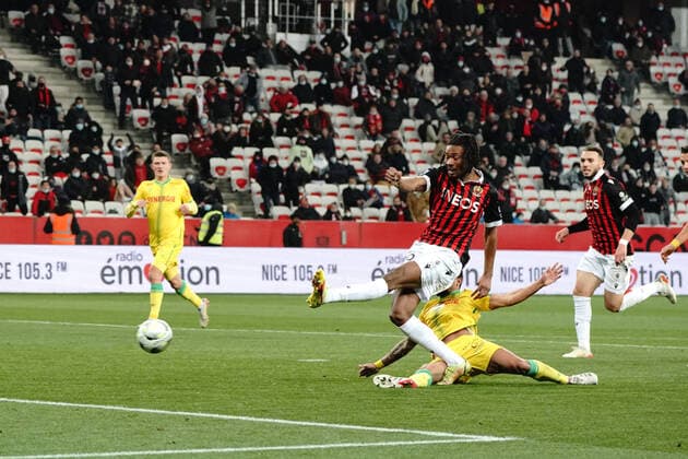 But - Khephren Thuram (OGC Nice) FOOTBALL : OGC Nice vs FC Nantes - Ligue 1 Uber Eats - Nice - 14 01 2021 NorbertScanella Panoramic 
