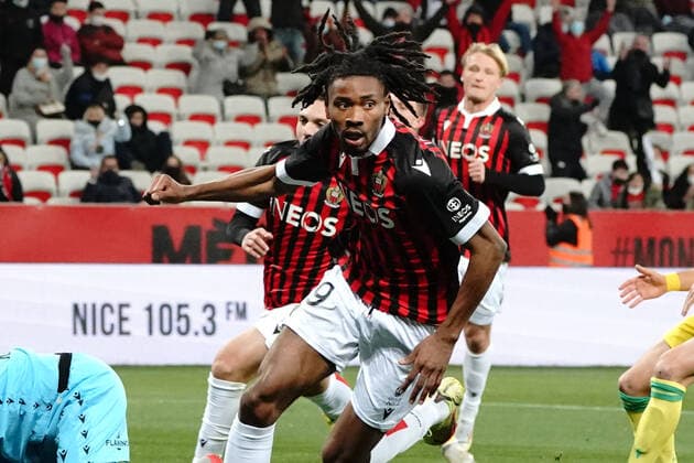 Joie - Khephren Thuram (OGC Nice) FOOTBALL : OGC Nice vs FC Nantes - Ligue 1 Uber Eats - Nice - 14 01 2021 NorbertScanella Panoramic 