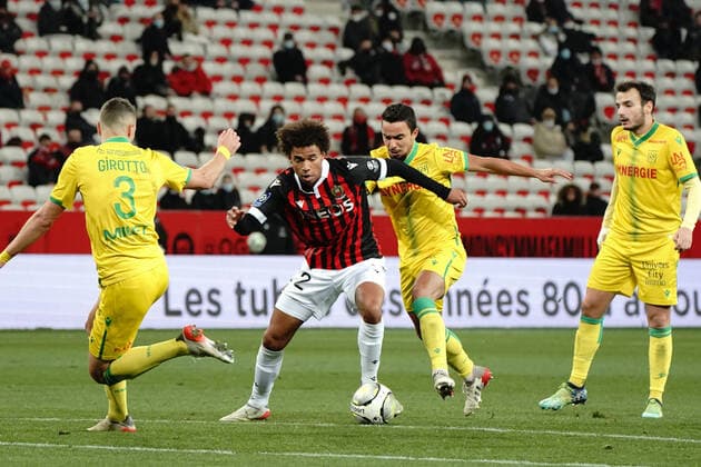 Calvin Stengs (OGC Nice) FOOTBALL : OGC Nice vs FC Nantes - Ligue 1 Uber Eats - Nice - 14 01 2021 NorbertScanella Panoramic 