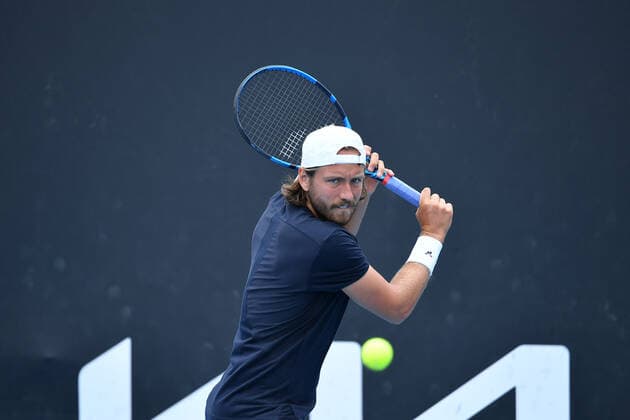 Lucas Pouille (Fra) TENNIS : Australian Open 2022 AntoineCouvercelle Panoramic 