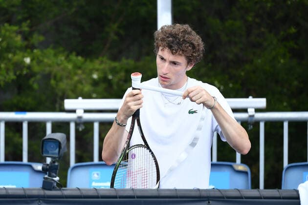 Ugo Humbert practicing TENNIS : Australian Open 2022 AntoineCouvercelle Panoramic 