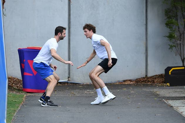 Ugo Humbert practicing TENNIS : Australian Open 2022 AntoineCouvercelle Panoramic 