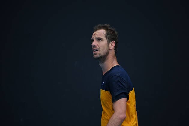 Richard Gasquet (Fra) practicing TENNIS : Australian Open 2022 AntoineCouvercelle Panoramic 