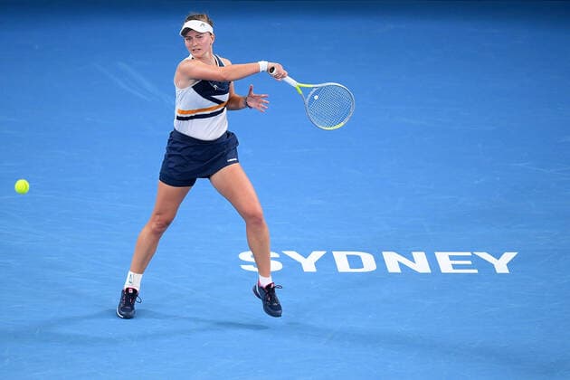 SYDNEY TENNIS CLASSIC, Barbora Krejcikova of the Czech Republic during the Women?s Final match against Paula Badosa of Spain on Day 6 of the Sydney Tennis Classic at Sydney Olympic Park in Sydney, Saturday, January 15, 2022. ( NO ARCHIVING, EDITORIAL USE ONLY, NO USE IN BOOKS WITHOUT CONSENT SYDNEY NSW AUSTRALIA  Copyright: xDANxHIMBRECHTSx 20220115001613554352