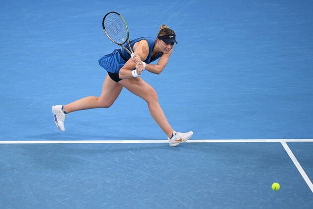 SYDNEY TENNIS CLASSIC, Paula Badosa of Spain during the Women?s Final match against Barbora Krejcikova of the Czech Republic on Day 6 of the Sydney Tennis Classic at Sydney Olympic Park in Sydney, Saturday, January 15, 2022. ( NO ARCHIVING, EDITORIAL USE ONLY, NO USE IN BOOKS WITHOUT CONSENT SYDNEY NSW AUSTRALIA  Copyright: xDANxHIMBRECHTSx 20220115001613555057