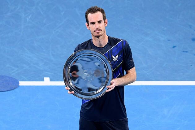 SYDNEY TENNIS CLASSIC, Andy Murray of Great Britain poses for photographs with the runner up trophy following the Men?s Final against Aslan Karatsev of Russia on Day 6 of the Sydney Tennis Classic at Sydney Olympic Park in Sydney, Saturday, January 15, 2022. ( NO ARCHIVING, EDITORIAL USE ONLY, NO USE IN BOOKS WITHOUT CONSENT SYDNEY NSW AUSTRALIA  Copyright: xDANxHIMBRECHTSx 20220115001613576933