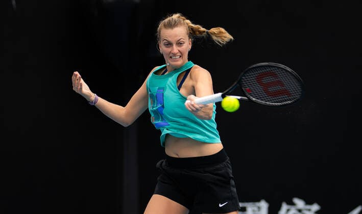 January 15, 2022, MELBOURNE, AUSTRALIA: Petra Kvitova of the Czech Republic during practice ahead of the 2022 Australian Open Grand Slam tennis tournament MELBOURNE AUSTRALIA - ZUMAa181 20220115_zaa_a181_008 Copyright: xRobxPrangex