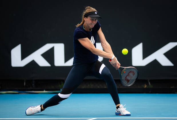 January 15, 2022, MELBOURNE, AUSTRALIA: Liudmila Samsonova of Russia during practice ahead of the 2022 Australian Open Grand Slam tennis tournament MELBOURNE AUSTRALIA - ZUMAa181 20220115_zaa_a181_011 Copyright: xRobxPrangex