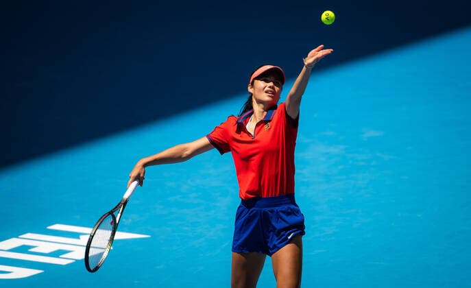 January 15, 2022, MELBOURNE, AUSTRALIA: Emma Raducanu of Great Britain during practice ahead of the 2022 Australian Open Grand Slam tennis tournament MELBOURNE AUSTRALIA - ZUMAa181 20220115_zaa_a181_068 Copyright: xRobxPrangex