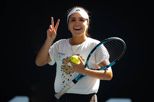 January 15, 2022, MELBOURNE, AUSTRALIA: Camila Osorio of Colombia during practice ahead of the 2022 Australian Open Grand Slam tennis tournament MELBOURNE AUSTRALIA - ZUMAa181 20220115_zaa_a181_091 Copyright: xRobxPrangex