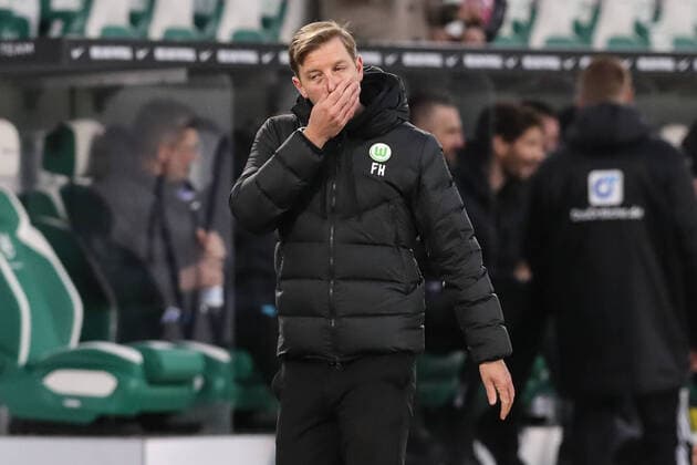 Coach Florian Kohfeldt VfL Wolfsburg 1 Football Bundesliga season 2021 2022 point match VfL Wolfsburg vs Hertha BSC Berlin at the Volkswagen Arena in Wolfsburg Football,Germany,man,men,15 01 2022