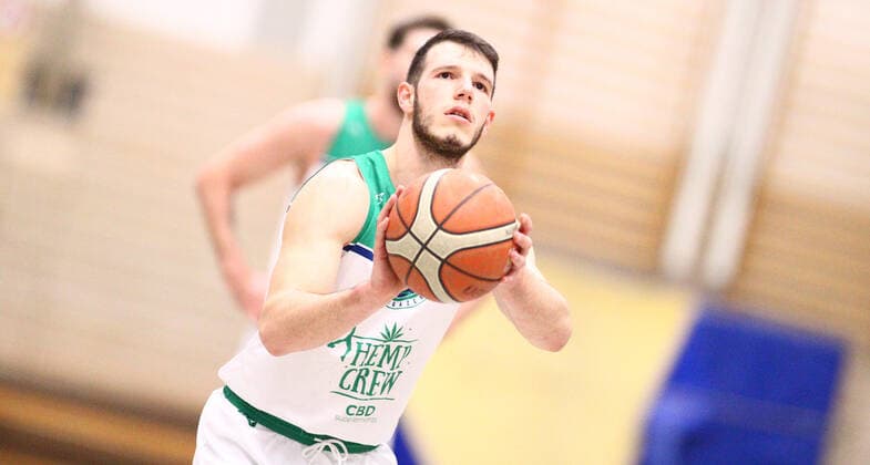 Basketball, 1 Regionalliga Nord, 16 Matchday, TSG Bergedorf Stargazers Rot Weiss Cuxhaven Baskets 76 63 , Matej Jelovcic TSG Neuallermöhe Hamburg