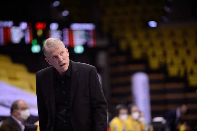 John Patrick coach Riesen Ludwigsburg during the game EWE Baskets Oldenburg vs MHP Riesen Ludwigsburg Basketball, easyCredit BBL, season 2021 2022, match day 16, 15 01 2022 Copyright xErikxHillmer EIBNERx EP EHR EWE Baskets Oldenburg vs MHP Riesen Ludwigsburg Basketball, easyCredit BBL, season 2021 2022, match day 16, 15 01 2022 Oldenburg Copyright: xErikxHillmer EIBNERx EP_EHR