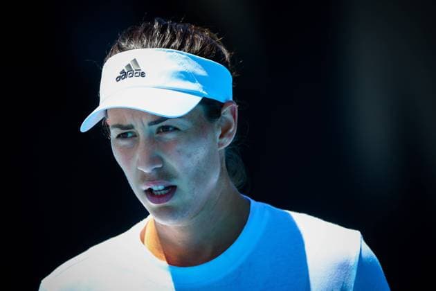 Spanish Garbine Muguruza pictured during a training session, ahead of the Australian Open Grand Slam tennis tournament, Sunday 16 January 2022 in Melbourne Park, Melbourne, Australia. The 2022 edition of the Australian Grand Slam takes place in the ongoing pandemic. PATRICKxHAMILTON  x3285563x