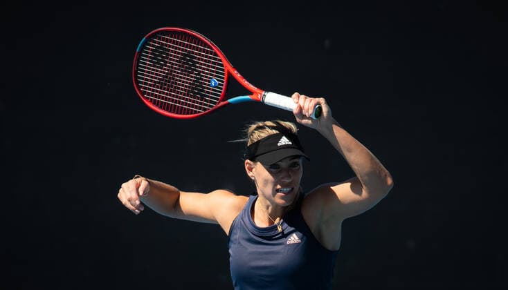 January 16, 2022, MELBOURNE, AUSTRALIA: Angelique Kerber of Germany during practice ahead of the 2022 Australian Open Grand Slam tennis tournament MELBOURNE AUSTRALIA - ZUMAa181 20220116_zaa_a181_009 Copyright: xRobxPrangex