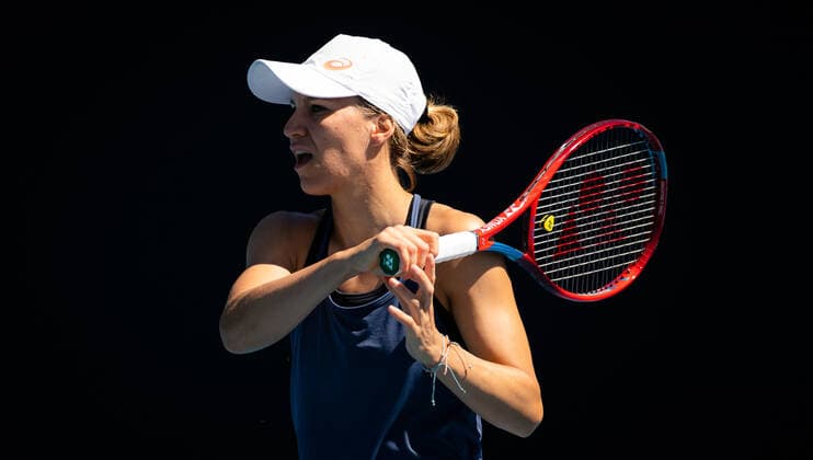 January 16, 2022, MELBOURNE, AUSTRALIA: Viktorija Golubic of Switzerland during practice ahead of the 2022 Australian Open Grand Slam tennis tournament MELBOURNE AUSTRALIA - ZUMAa181 20220116_zaa_a181_036 Copyright: xRobxPrangex