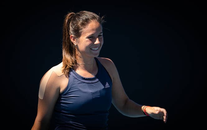 January 16, 2022, MELBOURNE, AUSTRALIA: Daria Kasatkina of Russia during practice ahead of the 2022 Australian Open Grand Slam tennis tournament MELBOURNE AUSTRALIA - ZUMAa181 20220116_zaa_a181_140 Copyright: xRobxPrangex