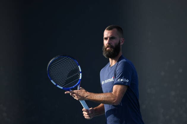 Benoit Paire at practice TENNIS : Australian Open 2022 AntoineCouvercelle Panoramic 