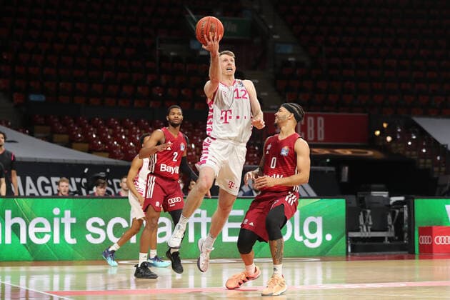 Skyler Bowlin Telekom Baskets Bonn, 12 pts GER, FC Bayern Basketball vs Telekom Baskets Bonn, 1 Bundesliga, season 2021 2022, 16 01 2022, GER, FC Bayern Basketball vs Telekom Baskets Bonnl, 1 Bundesliga, season 2021 2022, 16 01 2022, Muenchen Copyright: xMarcelxEngelbrechtx Eibner-Pressefotox EP_met