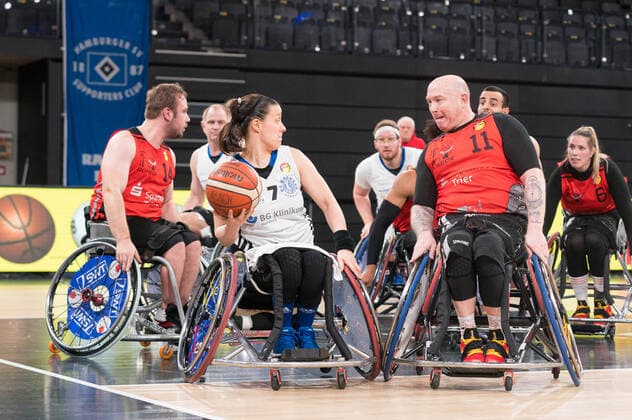 Wheelchair Basketball Bundesliga, Hamburg 16 01 2022 Wheelchair Basketball Bundesliga, BG Baskets Hamburg vs Doneck Dolphins Trier, Anne Patzwald 7 BG Baskets Hamburg Copyright: xBEAUTIFULxSPORTS Mohwinkelx