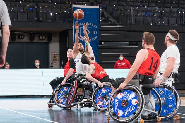Wheelchair Basketball Bundesliga, Hamburg 16 01 2022 Wheelchair Basketball Bundesliga, BG Baskets Hamburg vs Doneck Dolphins Trier Copyright: xBEAUTIFULxSPORTS Mohwinkelx