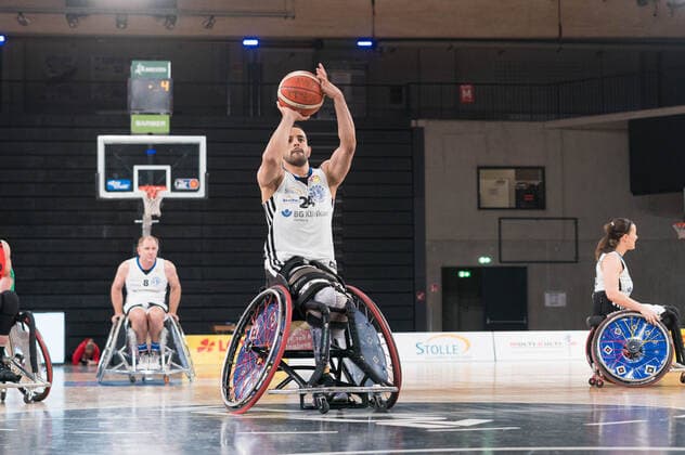 Wheelchair Basketball Bundesliga, Hamburg 16 01 2022 Wheelchair Basketball Bundesliga, BG Baskets Hamburg vs Doneck Dolphins Trier, Mojtaba Kamali 24 BG Baskets Hamburg Copyright: xBEAUTIFULxSPORTS Mohwinkelx
